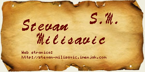 Stevan Milisavić vizit kartica